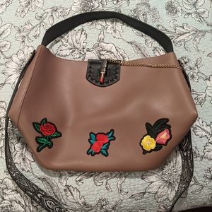 Beautiful leather purse embroidered